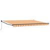 vidaXL Einziehbare Markise Gelb und Orange 450 &times; 300 cm Stoff