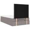 vidaXL Ottoman-Bett mit Matratze Taupe 120x190 cm Stoff