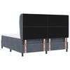 vidaXL Boxspringbett mit Matratze Dunkelgrau 200 x 180 cm Polyester