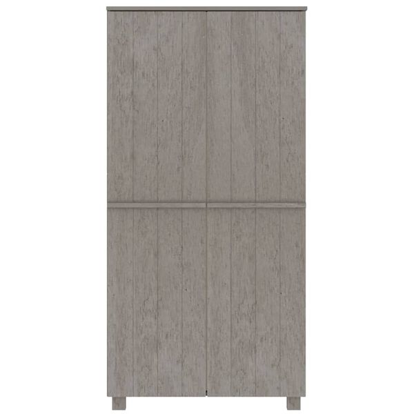 vidaXL Kleiderschrank HAMAR Hellgrau 89x50x180 cm Massivholz Kiefer