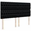 vidaXL Boxspringbett mit Matratze Schwarz 180x200 cm Stoff