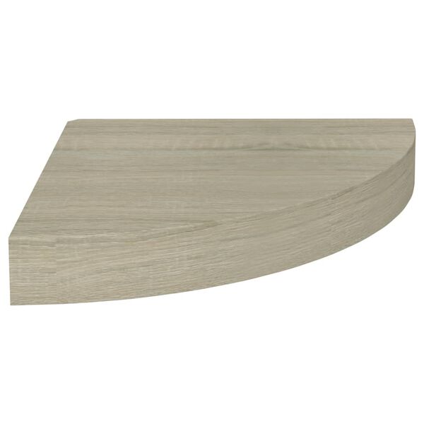 vidaXL Eck-Schweberegale 2 Stk. Eichen-Optik 25x25x3,8 cm MDF