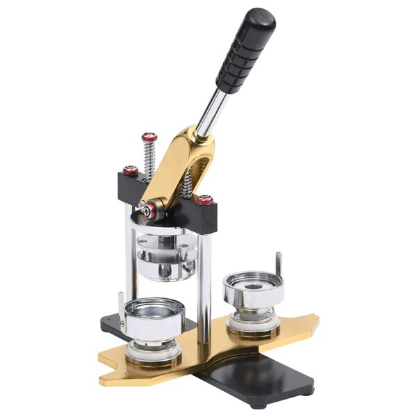 vidaXL Buttonmaschine mit 500 Button-Teilen 44 mm Drehstanze