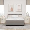 vidaXL Boxspringbett mit Matratze Taupe 140 x 190 cm Stoff