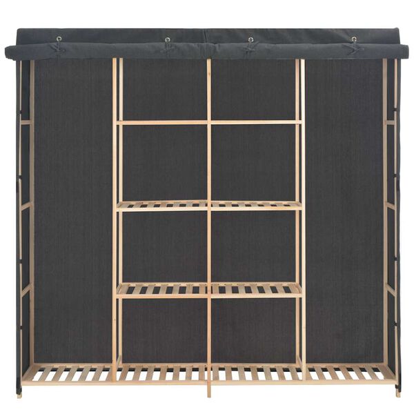 vidaXL Kleiderschrank Grau 173 x 40 x 170 cm Stoff