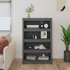 vidaXL B&uuml;cherregal Grau 80x35x126 cm Massivholz Kiefer