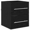 vidaXL Waschbeckenunterschrank Schwarz Eichen-Optik 38,5 x 41 x 48 cm