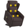 vidaXL Massagesessel mit Aufstehhilfe Dunkelbraun Stoff