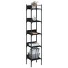vidaXL B&uuml;cherregal 5 B&ouml;den Schwarz 35x30x174 cm Holzwerkstoff