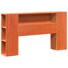 vidaXL Massivholzbett mit Regal ohne Matratze Wachsbraun 140x190 cm