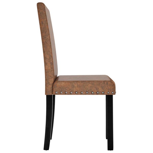 vidaXL Esszimmerst&uuml;hle 6 Stk. Braun Stoff