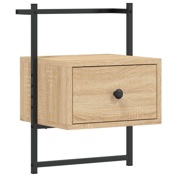 vidaXL Wand-Nachttisch Sonoma-Eiche 35x30x51 cm Holzwerkstoff