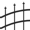 vidaXL Gartenzaun mit Speerspitze Schwarz 240 x 175 cm Pulverbeschichteter Stahl