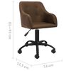 vidaXL Esszimmerst&uuml;hle 4 Stk. Drehbar Braun Stoff