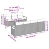 vidaXL Sofa Set mit Kissen 8 pcs Grau Poly Rattan