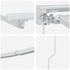 vidaXL Manueller Markisenrahmen mit LEDs Wei&szlig; 5 x 3 m Aluminium