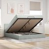 vidaXL Ottoman-Bett mit Matratze Hellgrau 180x200 cm Samt