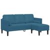 vidaXL Sofa Set mit Kissen 2 pcs Blau Polyester
