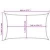 vidaXL Sonnensegel Sandfarbe 8x5 m 100% Polyester Oxford