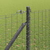 vidaXL Zaun mit Pfosten Grau 1,2 x 10 m Stahl