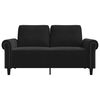 vidaXL 2-Sitzer-Sofa Schwarz 120 cm Samt