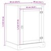 vidaXL HiFi-Schrank Wei&szlig; 60 x 50 x 82 cm Massives Kiefernholz