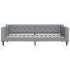 vidaXL Tagesbett Ausziehbar Hellgrau 90x200 cm Stoff