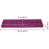 vidaXL Stufenmatten 30 Stk. 65x21x4 cm Violett Rechteckiger Rand