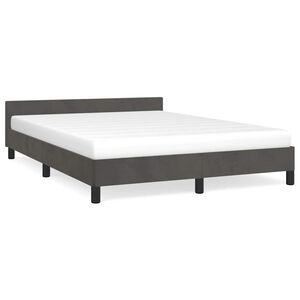 vidaXL Bettgestell ohne Matratze Dunkelgrau 140x200 cm Samt