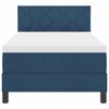 vidaXL Boxspringbett mit Matratze mit LED Blau 100 x 200 cm Stoff