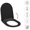 vidaXL Toilettensitz mit Absenkautomatik und Quick-Release Schwarz