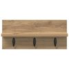 vidaXL Wandmontierter nachttisch Artisan-Eiche 40 x 10,5 x 18 cm