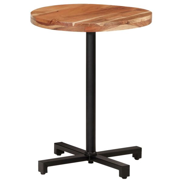 vidaXL Bistrotisch Rund &Oslash;60x75 cm Akazie Massivholz