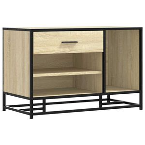 vidaXL Schuhbank Sonoma-Eiche 80x40x53,5 cm Holzwerkstoff und Metall