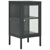 vidaXL Sideboard Anthrazit 38x35x70 cm Stahl und Glas