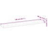 vidaXL Schweberegale 4 Stk. 140x20x4 cm Massivholz Akazie Unbehandelt
