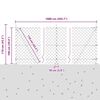 vidaXL Zaunpfosten Grau 10 x 1 m (40 x 40 mm Maschen) Stahl und PVC