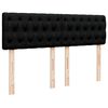 vidaXL Boxspringbett mit Matratze Schwarz 140x190 cm Stoff