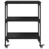 vidaXL K&uuml;chenwagen Schwarz 60x41x76 cm Holzwerkstoff