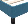 vidaXL Boxspringbett mit Matratze Dunkelblau 140x210 cm Samt