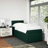 vidaXL Boxspringbett mit Matratze Dunkelgr&uuml;n 90x190 cm Samt