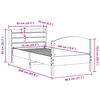 vidaXL Massivholzbett ohne Matratze 75x190 cm Kiefernholz