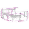 vidaXL Bettgestell mit Kopfteil ohne Matratze 160x200 cm