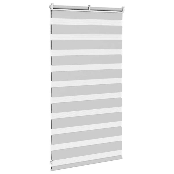 vidaXL Doppelrollo Hellgrau 70x100 cm Stoffbreite 65,9 cm Polyester