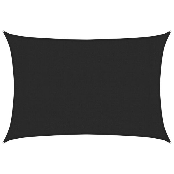 vidaXL Sonnensegel 160 g/m&sup2; Schwarz 3x5 m HDPE