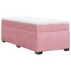 vidaXL Boxspringbett mit Matratze Rosa 100x200 cm Samt