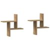 vidaXL Wandregale 2 Stk. Artisan-Eiche 38x12x38 cm Holzwerkstoff