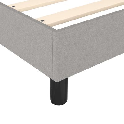 vidaXL Boxspringbett mit Matratze Hellgrau 180x200 cm Stoff