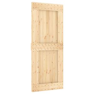 vidaXL Schiebet&uuml;r NARVIK 85 x 210 cm (213,5 cm) Nat&uuml;rlich und Schwarz