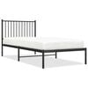 vidaXL Bettgestell mit Kopfteil Metall Schwarz 90x200 cm